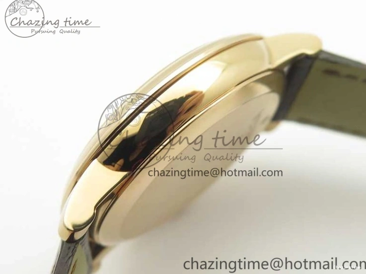 0124 Durable De Ville RG MKF 1:1 Best Edition Silver Dial Diamonds Markers on Brown Leather Strap MIYOTA 9015 V 8047